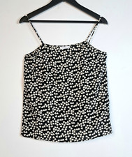 Equipment  Femmes Hearts Design Black White Silk Cami Vest Top M/M