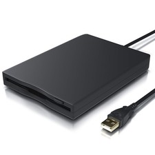 YEY USB Floppy Drive,Floppy Disk Reader 3.5-inch External Portable 1.44 black