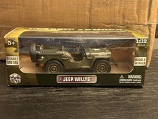 Wow Toyz Classic Armour Diecast Military Willys Jeep 1/32 scale