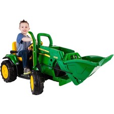 John Deere 12v Ride-on Ground Loader Tractor Battery-powered Gift For Kids 3-7yr