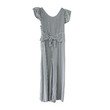 Wonder Nation Girls Romper Large 10-12 Plus Black White Stripe, Summer