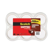 Scotch 3750 Commercial Packaging Tape, 3" Core, 1.88" x 54.6 yds, Clear, 6/Pack