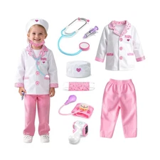 Lehoo Castle Doctor Costume for Kids, Doctor Kit for Kids 8 PCS wit... Fast Ship
