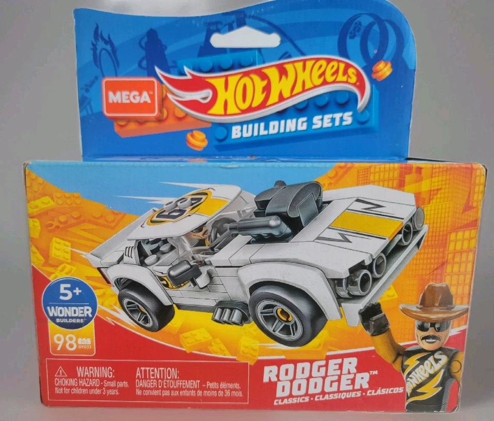 2 MEGA Hot Wheels Building sets - Rodger Dodger & HW40 Alien - Wonder Builders - Image 2 of 4