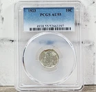 1923 Mercury Dime 10c PCGS AU55 GRADED COIN SILVER