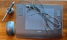 Wacom Intuos 3 Graphics USB Drawing Tablet With Pen & Mouse PTZ-630 Tested Works