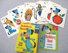 1961 HANNA-BARBERA PRODUCTION "HUCKLEBERRY HOUND" ED-U-CARDS GAME IN BOX