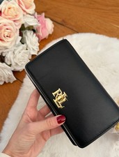 Lauren Ralph Lauren Black Mini Turn-Lock Crossbody Bag Classy Excellent Gift