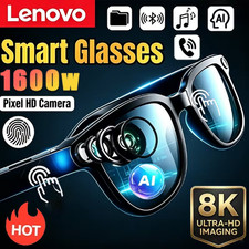 Lenovo AI Smart Glasses 8K Camera Bluetooth 5.4 Voice Translator Touch Remote