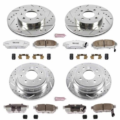 PowerStop Disc Brake Kit - Front and Rear - Fits Acura Integra 1994-2001, Honda