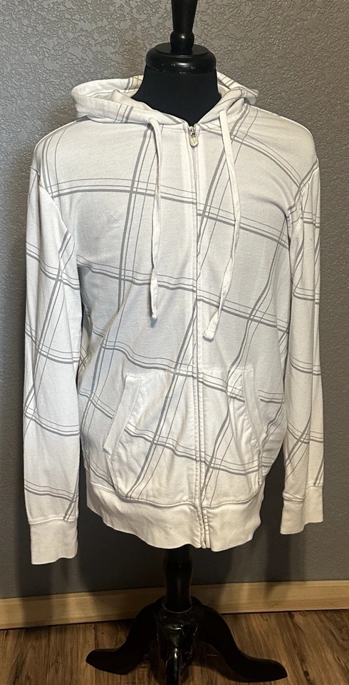 Moletom Vurt com capuz masculino grande Y2K xadrez skate com zíper ver fotos - Imagem 3 de 4