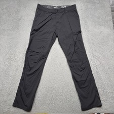 Wrangler ATG Cargo Pants Mens 36x32 Black Outdoor Hiking Nylon Stretch Gorpcore