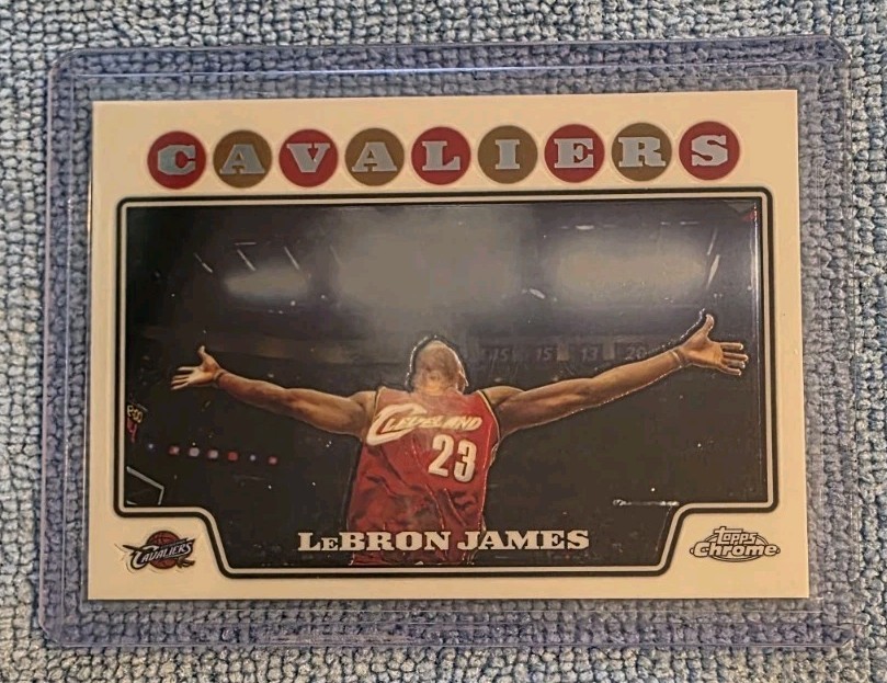 2008-09 TOPPS CHROME #23 LEBRON JAMES "CHALK TOSS" ~ MINT 👀