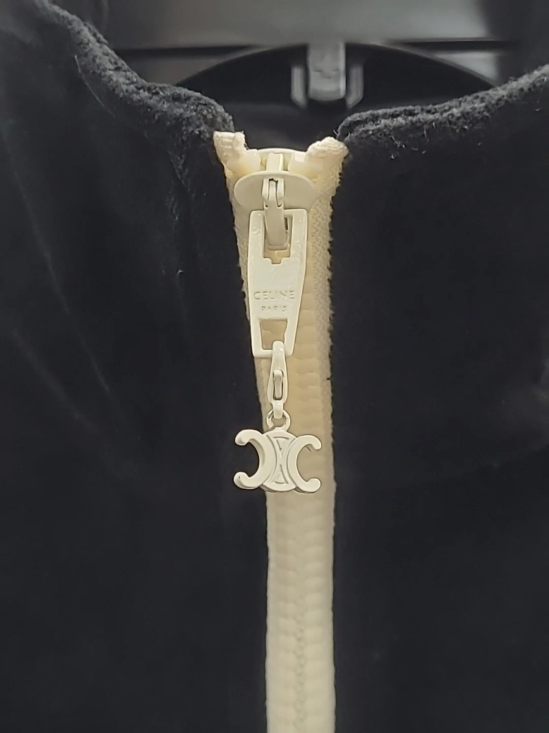 Giacca tuta uomo Celine logo in jersey double face Nero Bianco taglia SM