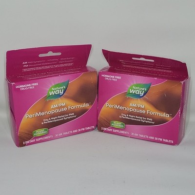 2PK Nature's Way AM/PM Perimenopause Formula ~ 60 Tablets Each ~ EXP 4/27