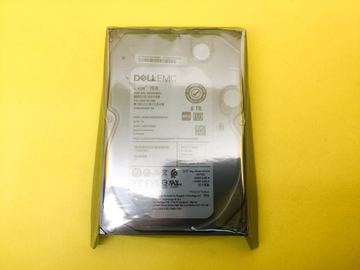 EMC Seagate Exos 7E8 8TB 7.2K SATA 6Gb/s 4Kn 3.5in HDD