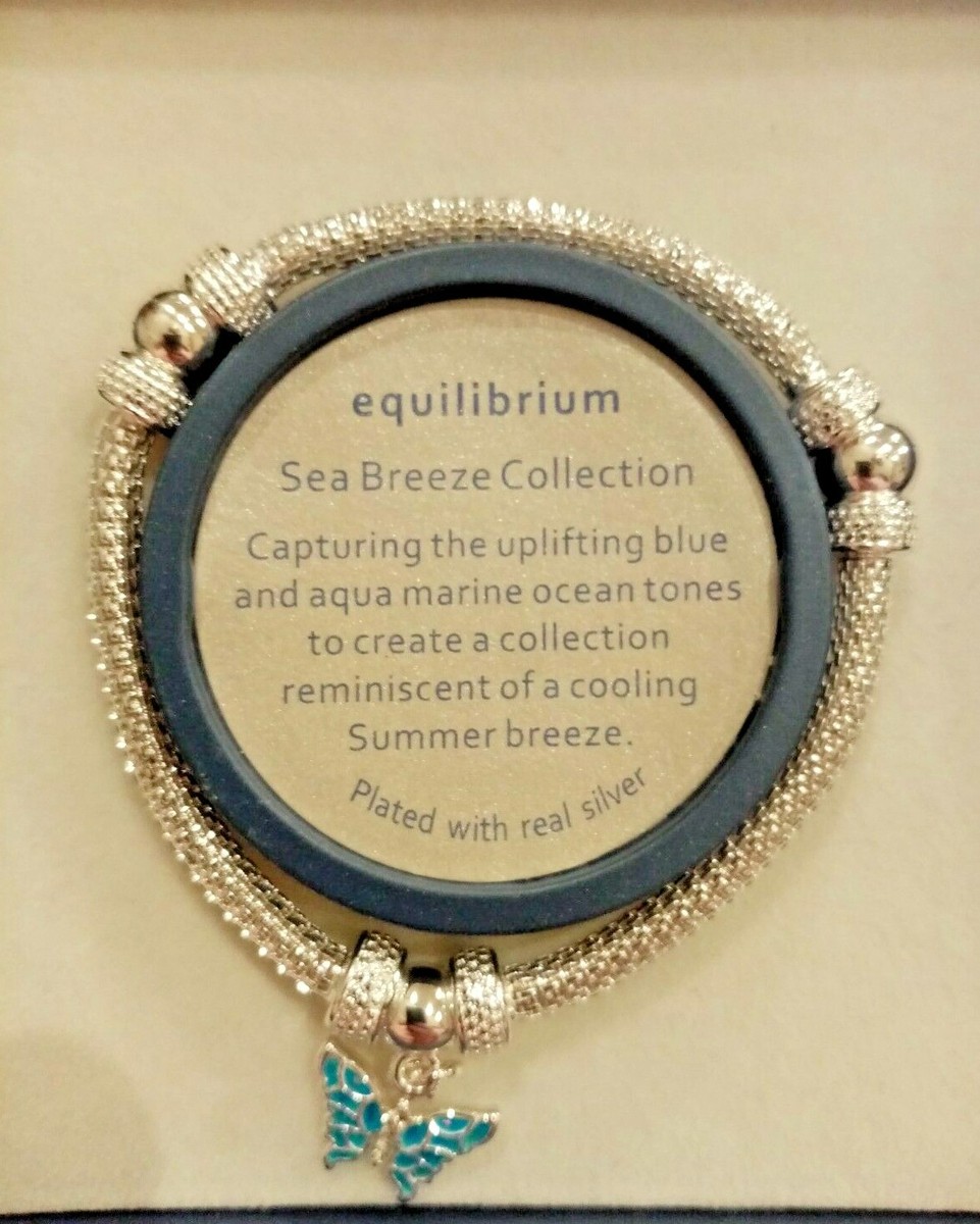 Equilibrium Silver Plated Sea Breeze Butterfly Bracelet New Boxed