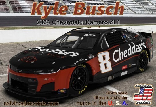 Kyle Busch 2024 RCR Chevrolet Camaro Cheddars 1:24 scale stock car model kit  