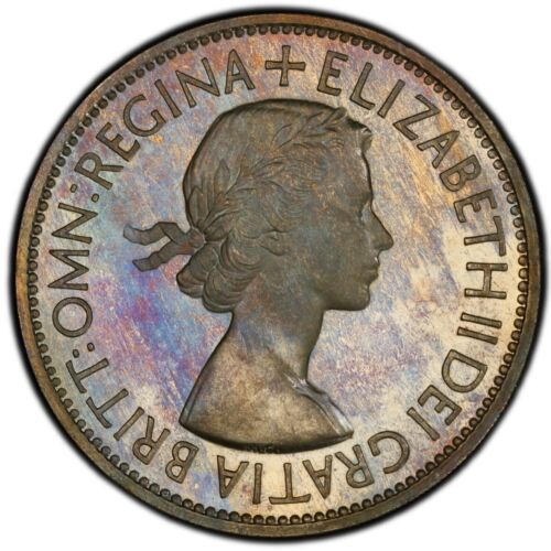 PR66 1953 Great Britain Proof 1/2 Half Crown, PCGS Trueview- Nicely Toned - Picture 2 of 6