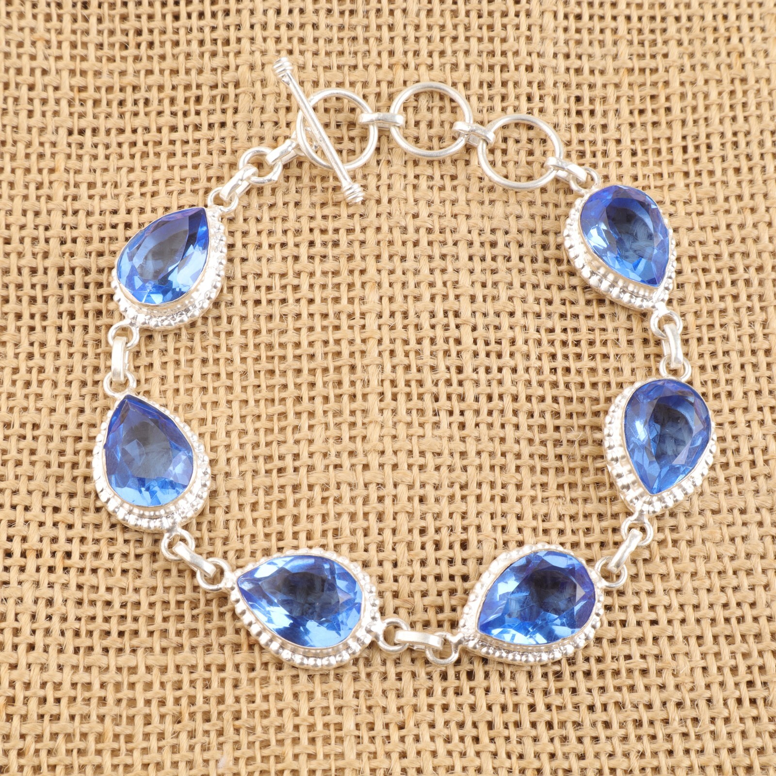 Mothers Day Sterling Silver Tanzanite Bracelet Jewelry Gift for Wife