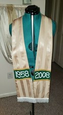 CLERGY STOLE OFFICIANT VESTMENT GOLD SHADES CELEBRATORY 1958-2008