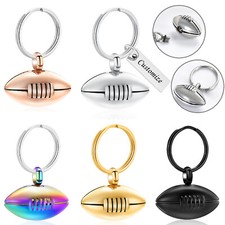 Rugby Locket Ash Urn Keychain Cremation Jewelry for Ashes Keepsake Keychain Gift
