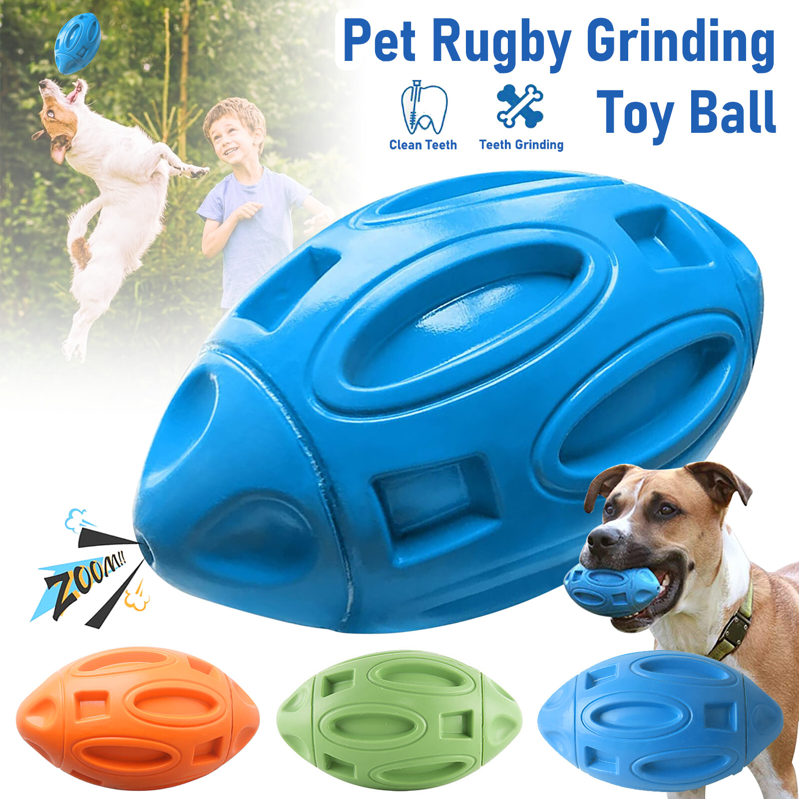 Dog Toys Chewers for Aggressive Indestructible Squeaky Dog Chew Toy Fetch Ball