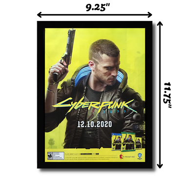 Cyberpunk 2077 Framed Print Ad/Poster Authentic PS4 Xbox One PC