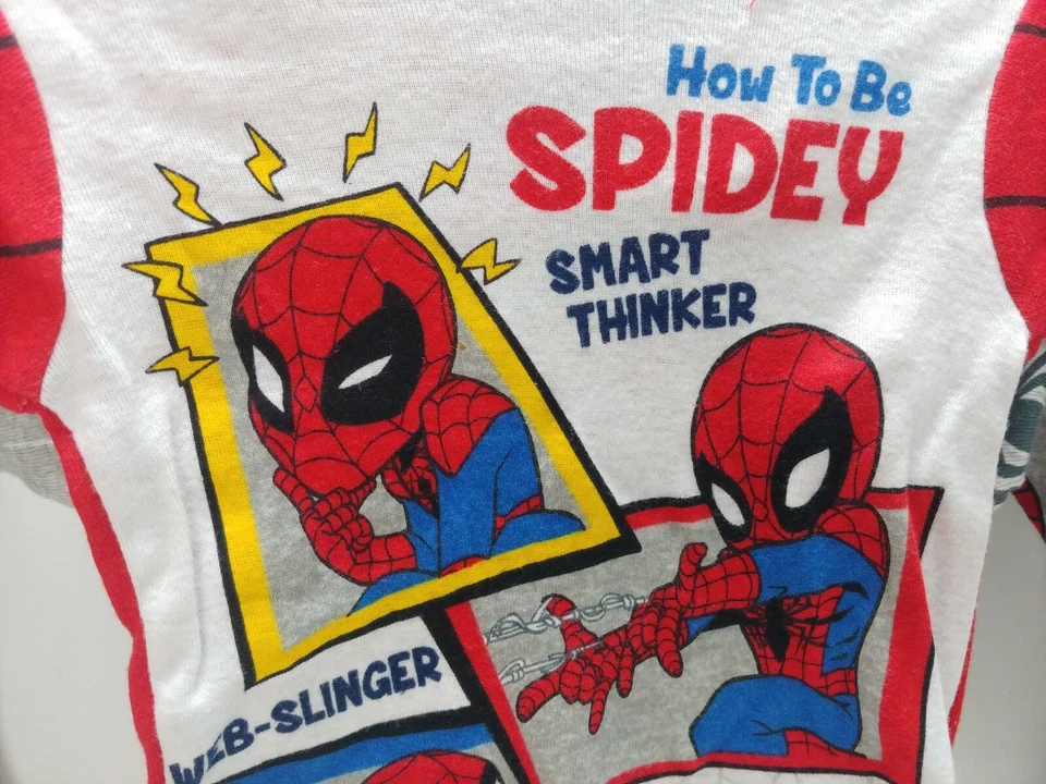 Spiderman Pijama Niños Niños Prendas para el torso 18 Meses-Camisa Prendas para dormir Ropa de dormir Super Marvel Foto 3 de 4