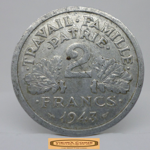 1943 France 2 Francs - #C45666NQ