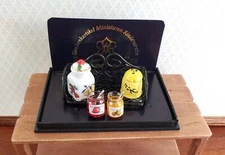 Dollhouse Shelf Jam Jelly Honey Biscuits Reutter Porcelain 1:12 Scale Miniature