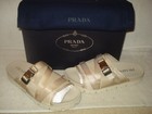 100% AUTHENTIC NEW MEN PRADA FUSBETT NASTRO BEIGE SLIDE SANDALS UK 11/US 12 D — photo 3