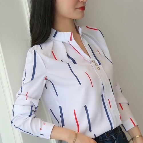 Blusas De Mujer Moda Blusa Elegante Manga Larga Nueva Camisa para el torso Informal | eBay