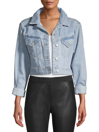 Juniors Cropped Denim Jacket | eBay