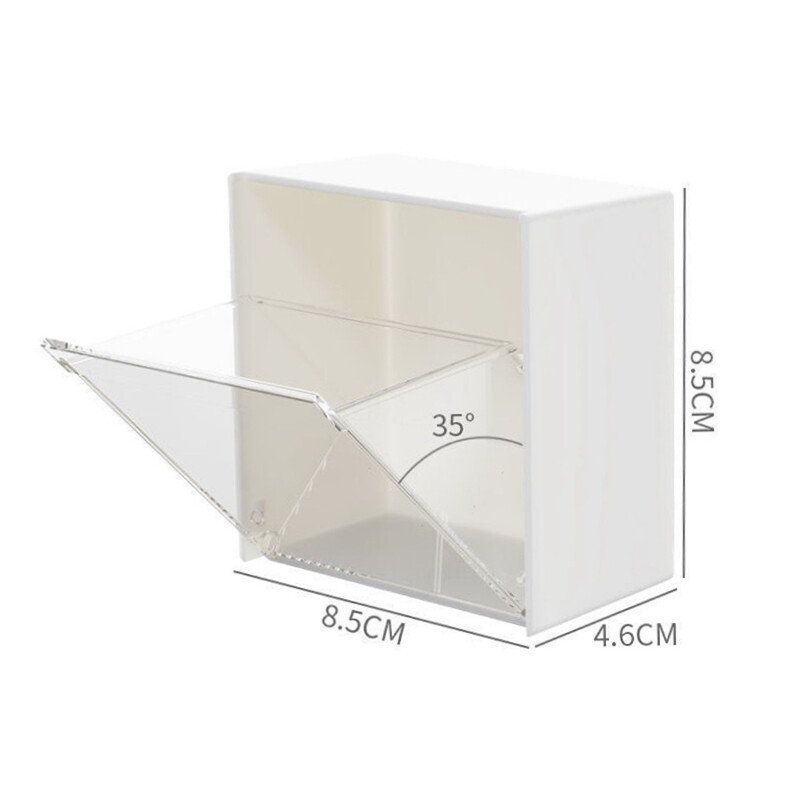 Plastic Wall Mounted Storage Boxes Dustproof Bathroom Organizer Jewelry