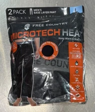 Free Country Microtech Heat Base Layer Pant 2 Pack - Large