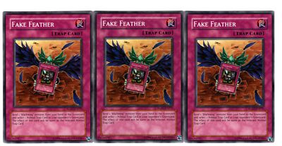 Yugioh- 3X Fake Feather - Common - Unlimited - RGBT-EN070 - Near Mint | eBay