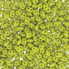 Czech Superduo Two-hole Seed Beads 5x2.5mm 22.5GM Opaque Green