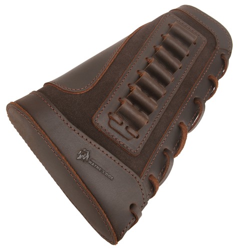 Custodia in pelle per munizioni copri fucile fucile buttstock per .357/.308/.22lr/12GA - Foto 32 di 62