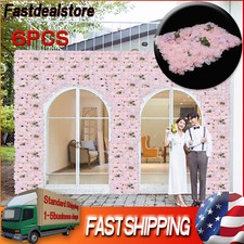 6X DIY Wedding Backdrop Decoration Fashion Artificial Rose Flower Wall Panel US