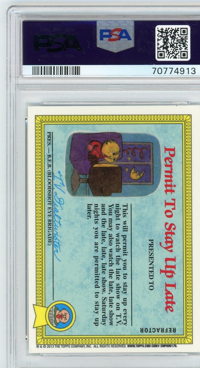 2013 Topps Garbage Pail Kids Chrome NASTY NICK Refractor PSA 9