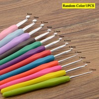 1 StüCk Aluminium-Stricknadeln-Set Ergonomischer Griff HäKelnadel Weicher ▽