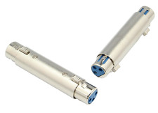 Image of 2-PACK XLR 3Pin Audio Adaptor Coupler Connector Joiner Extender Female to Female