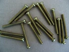 Brass Machine Screws - Slotted Round Head - #12-24 x 2" - Course Thread Bolts