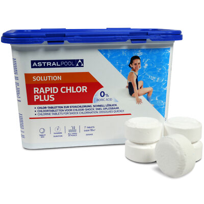 Astralpool Rapid Chlor Plus Chlor-Fixtab 30g Stoßchlorung schnell löslich 1,0 kg