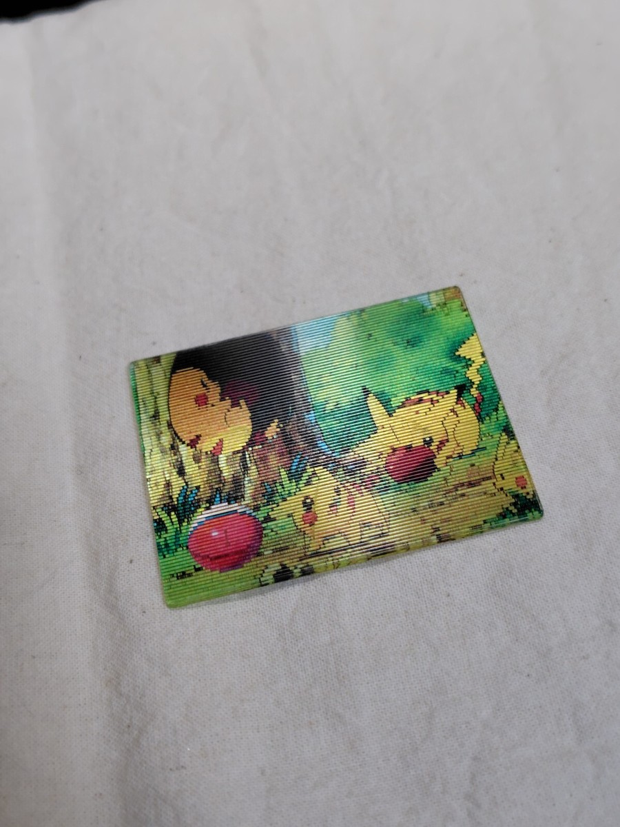 Pikachu Japanese Meiji Super Change Card 3D Lenticular Pokemon