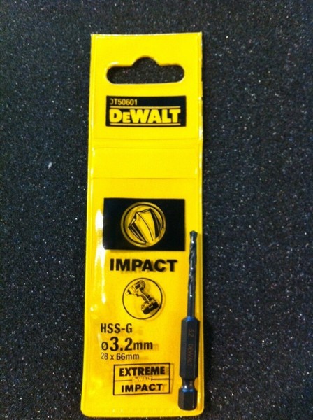 Dewalt Dt 50601 DT50601 Extreme Impact 1/4“ 3,2 X 67Mm HSS-G Metallbohrer !-image