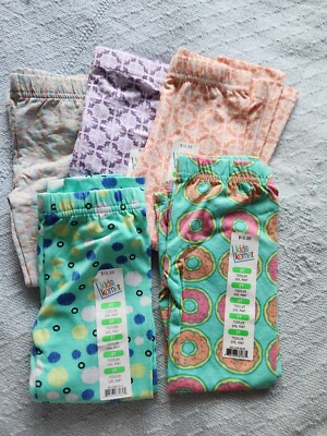 Girls Leggings Lot of 5 Pairs Size 2T.  Fits Like 18 Month. Kids Korner. NWT
