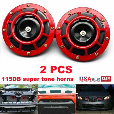 Super Tone Horn Super Loud Compact Electric Blast Tone Car Air Horn 12V