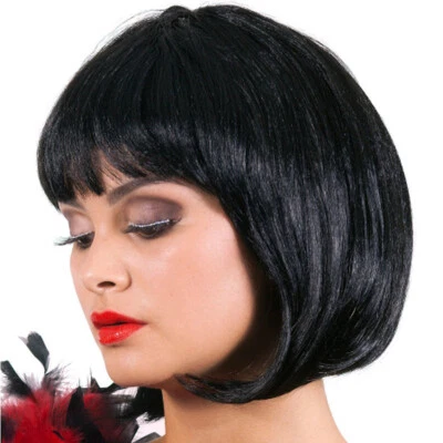 WILBERS DAMEN BOB PERÜCKE SCHWARZ # Karneval Pagenschnitt Page Charleston Kostüm Party
